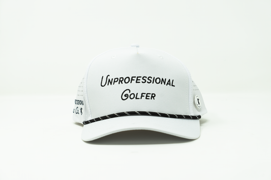 The White Unprofessional Golfer Hat